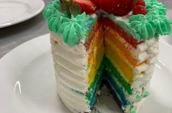 Cut Rainbow Cake