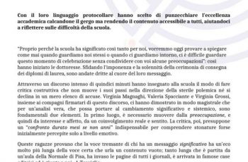 lettera delle tre giovani universitarie