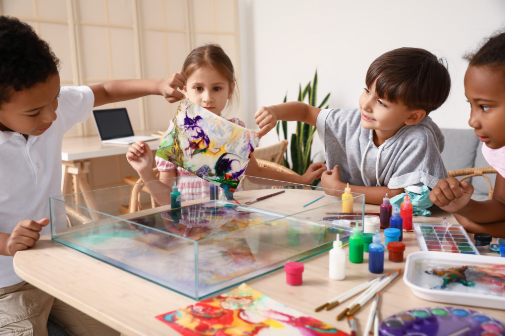 Baby lab - pittura Ebru